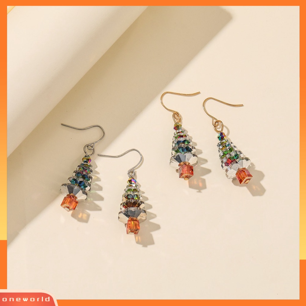 [WOD] Anting Menjuntai Nordic Pengerjaan Halus Bergaya Pohon Natal Kait Anting Kalung Untuk Gadis