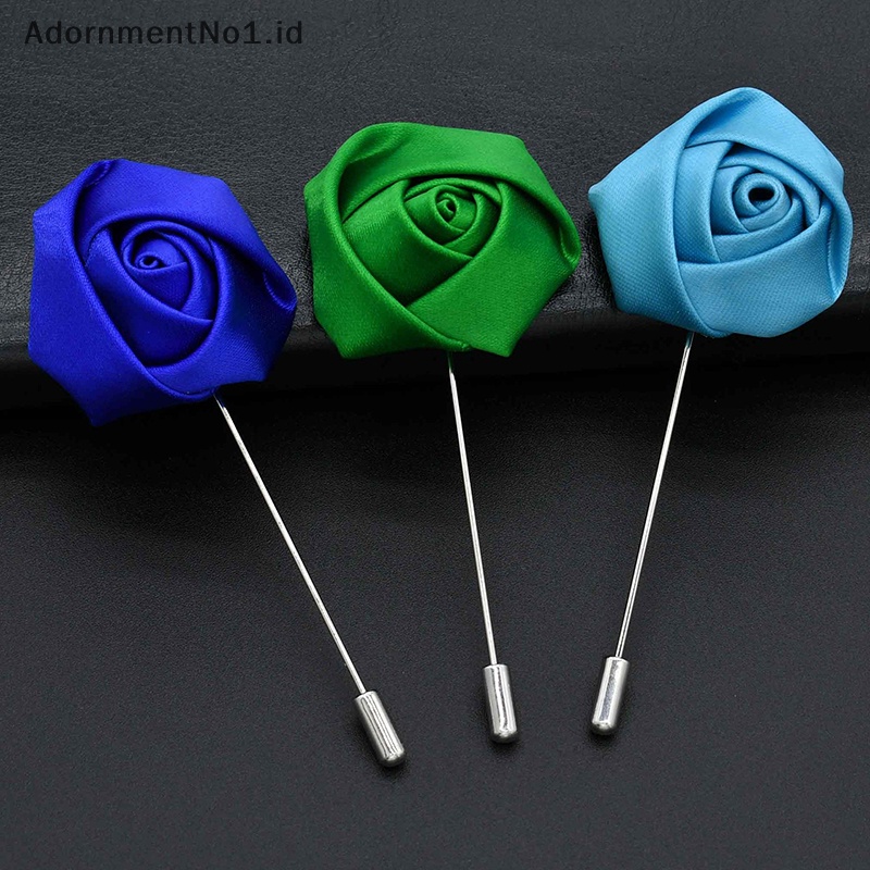 [AdornmentNo1] Groomsmen Boutonniere Wedding Korsase Pria Bros Pin Burdy Sutra Bunga Mawar [ID]