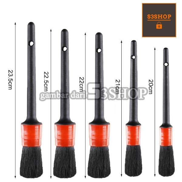 Kuas Auto Detailing Brush Set 5in1 Sikat Lembut Pembersih Mobil 5 pcs