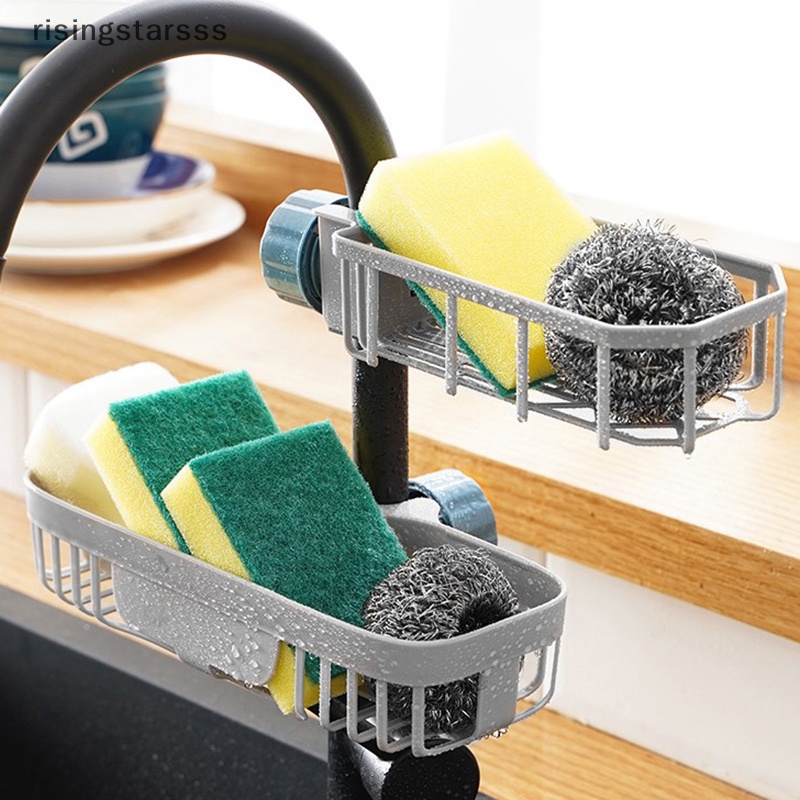 Rsid Span-new Adjustable Wastafel Drain Rack Sponge Penyimpanan Kran Tempat Sabun Drainer Rak Keranjang Organizer Dapur Kamar Mandi Aksesoris Jelly