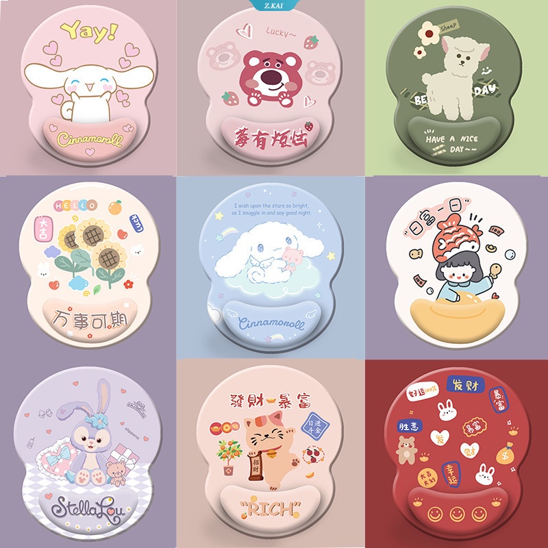 1pcs Sanrio Kartun Anime Putih Cinnamoroll Gadis Komputer Desktop Ins Style Mouse Pad Bulat Dengan Istirahat Pergelangan Tangan Lembut Nyaman Mouse Pad [ZK]