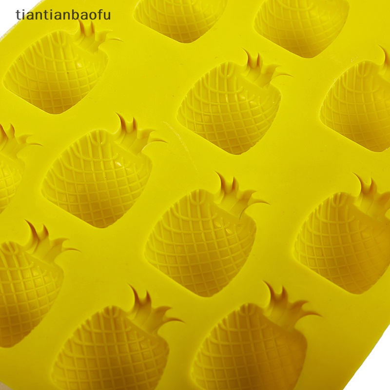 [tiantianbaofu] Diy Pineapple Ice Cube Ball Mold Tray Silikon Sphere Mold Bar Whiskey Cocktails Boutique