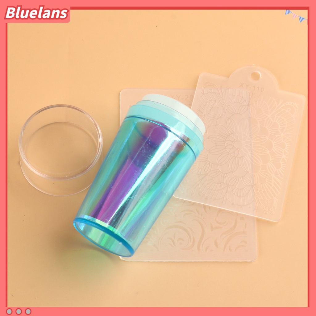 [BLM] 1set Stempel Kuku Reusable Non Cacat Bagus Daktilitas Bulat Silicone Stamper Kuku Transparan Alat Seni Untuk Manicure