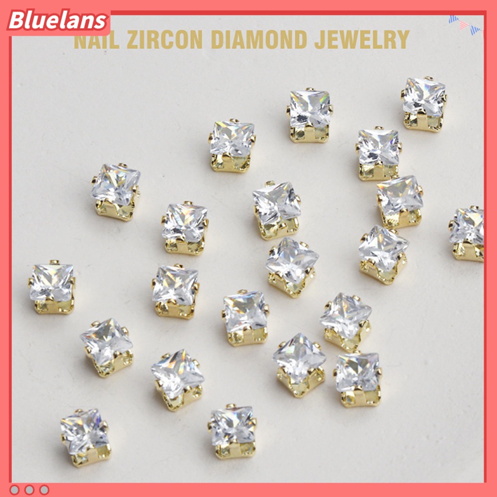 [BLM] 10pcs Nail Art Charm Zircon Anti-Gores Tahan Jatuh Mudah Di Tempel High Gloss Claw-wrapping Nail Aksesori Nail Supply