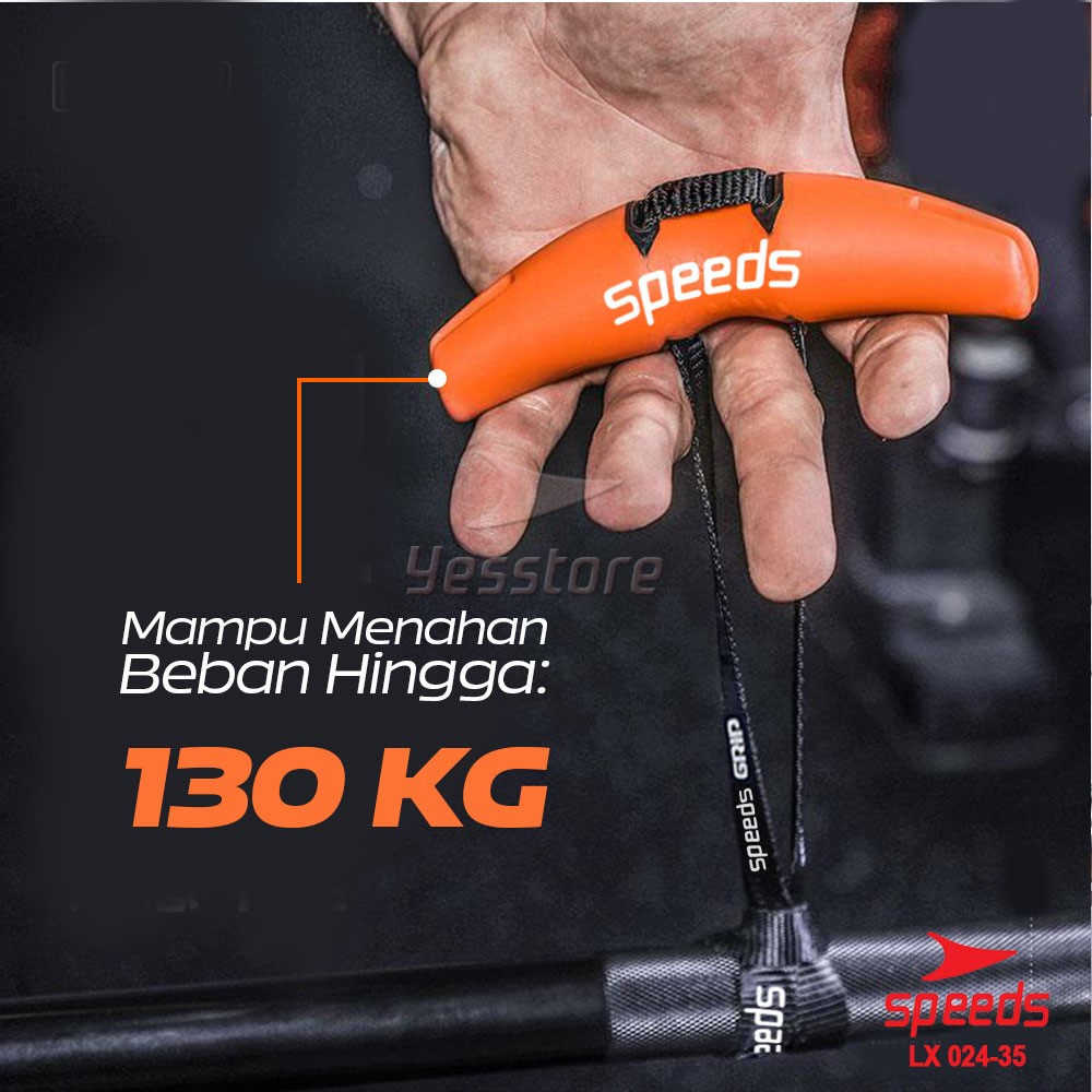 SPEEDS Horn Fitness Handles Grip Fitnes Handle Pull Up Weight Lifting Support Perlengkapan Gym  024-35