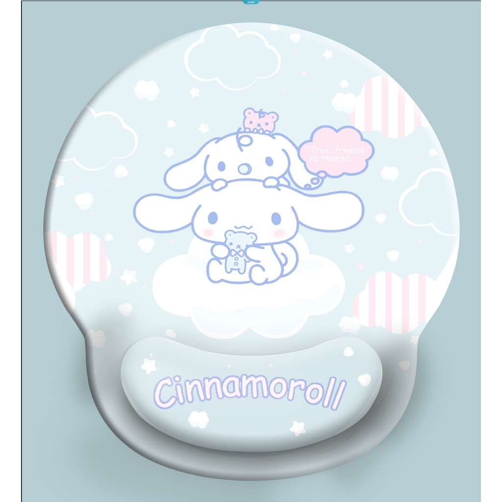 Kawaii Sanrio Cinnamoroll Gadis Kreatif Silikon Pelindung Pergelangan Tangan Mouse Pad Gadis Jantung Ins Gaya Silikon Pelindung Pergelangan Tangan Mouse Pad [ZK]