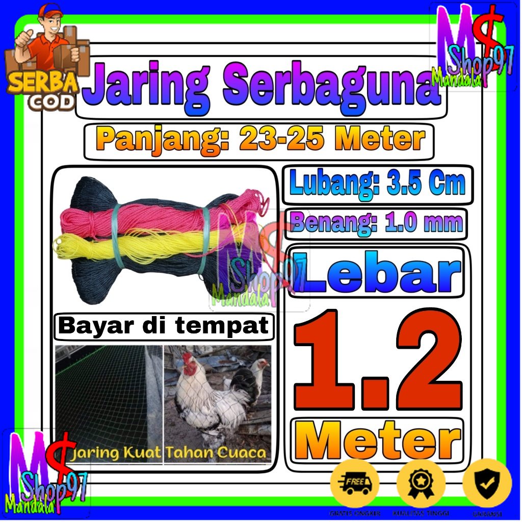 Jaring Ayam 1,2 Meter Jaring Pagar Ayam Kandang jaring tanaman jaring kandang hewan jaring serbaguna