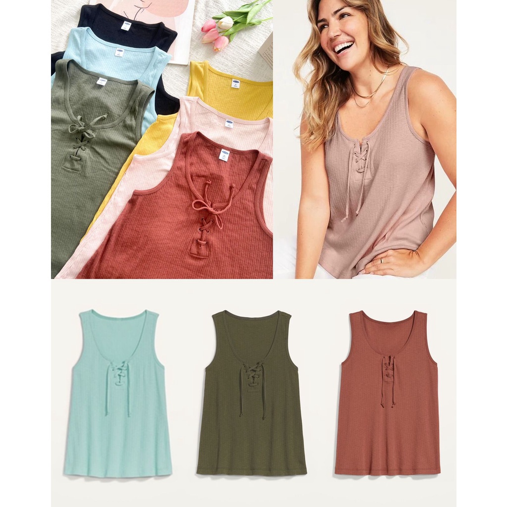 Oldnavy Lace up Rib Tank Top