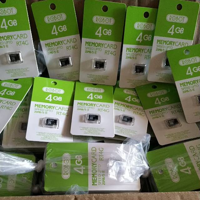 MEMORI memory micro sd ROBOT 4GB 4 gb 4giga 4 giga / 8G / 16G / 32G PACKING garansi resmi ORIGINAL