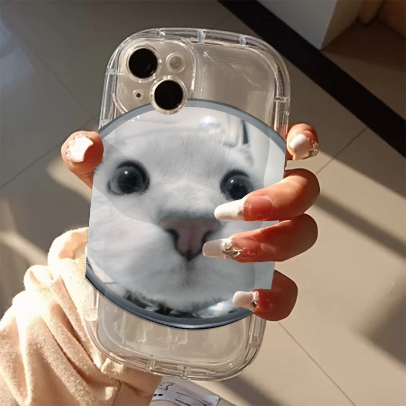 IPHONE Casing Ponsel Transparan Kucing Lucu Kompatibel Untuk Iphone14 13 12 11 Pro Max XS X Xr8 +7Plus Silikon Lembut Shockproof Casing Cover Cell Precticer