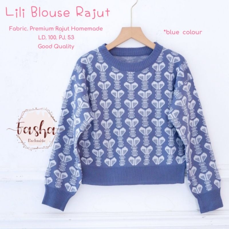 LILI BLOUSE RAJUT ORI FAHSA | Premium Rajut handmade