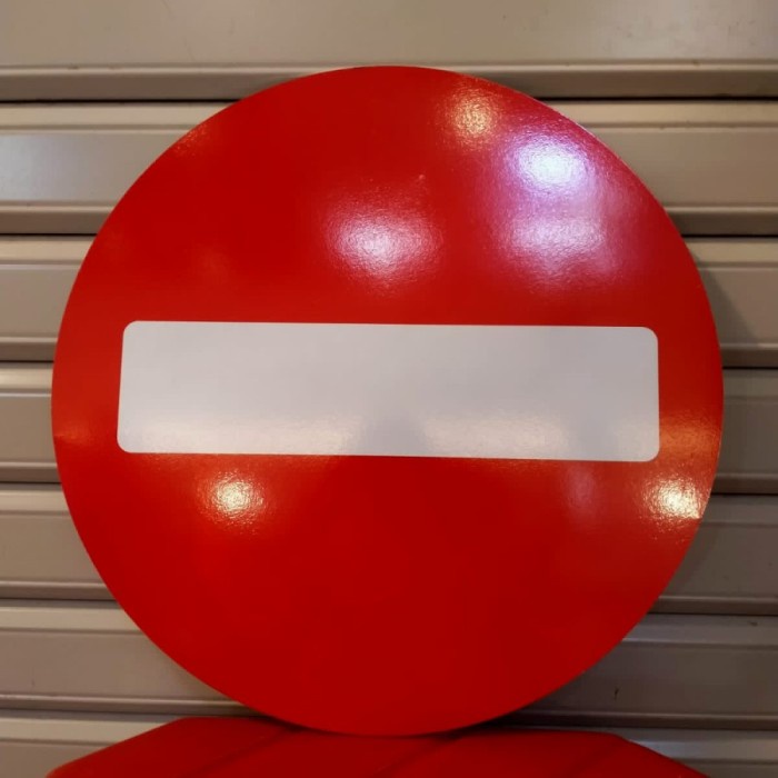

sign plat PERBODEN / VERBODEN / rambu dilarang masuk bulat - 30x30