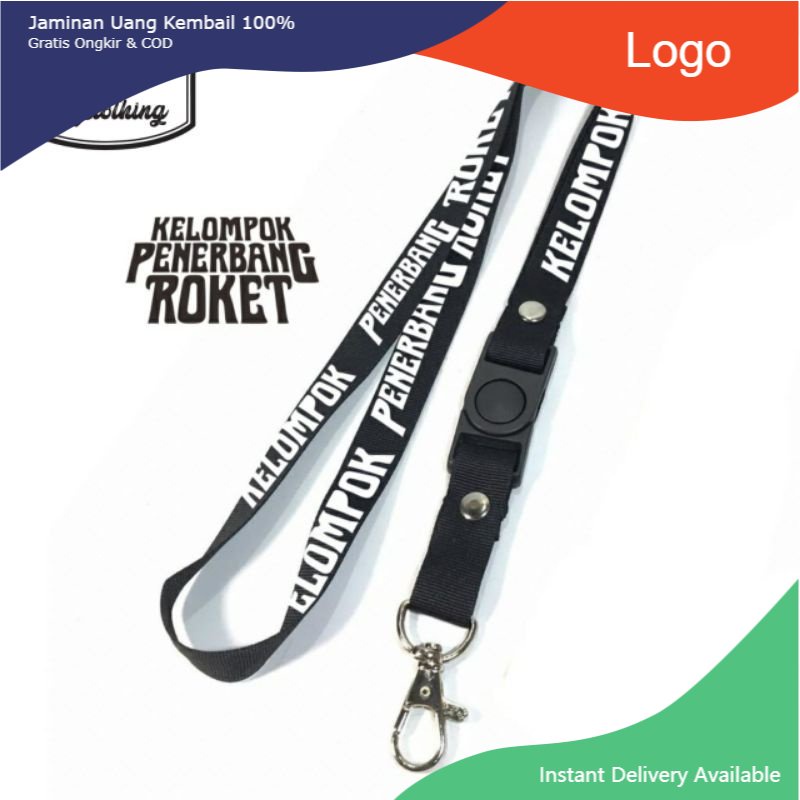 

TALI LANYARD Kelompok penerbang roket GANTUNGAN KUNCI/GANTUNGAN ID CARD/GANTUNGAN HP/GANTUNGAN FLASHDISK hitam