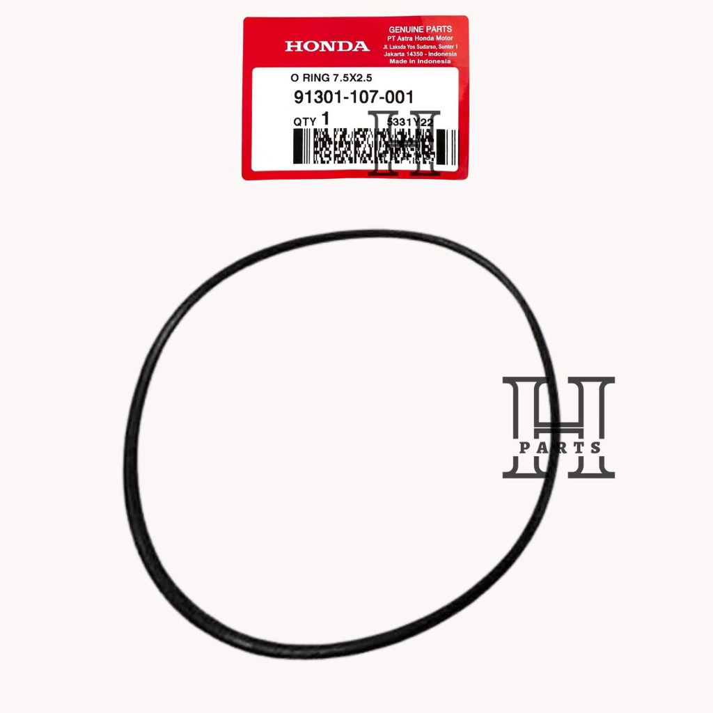 ORING O-RING SEAL SIL OLI TUTUP TIMING GEAR NOKEN AS 7.5×2.5 GL MAX PRO MEGAPRO TIGER 91301-107-001 ASLI ORIGINAL AHM HGP HONDA