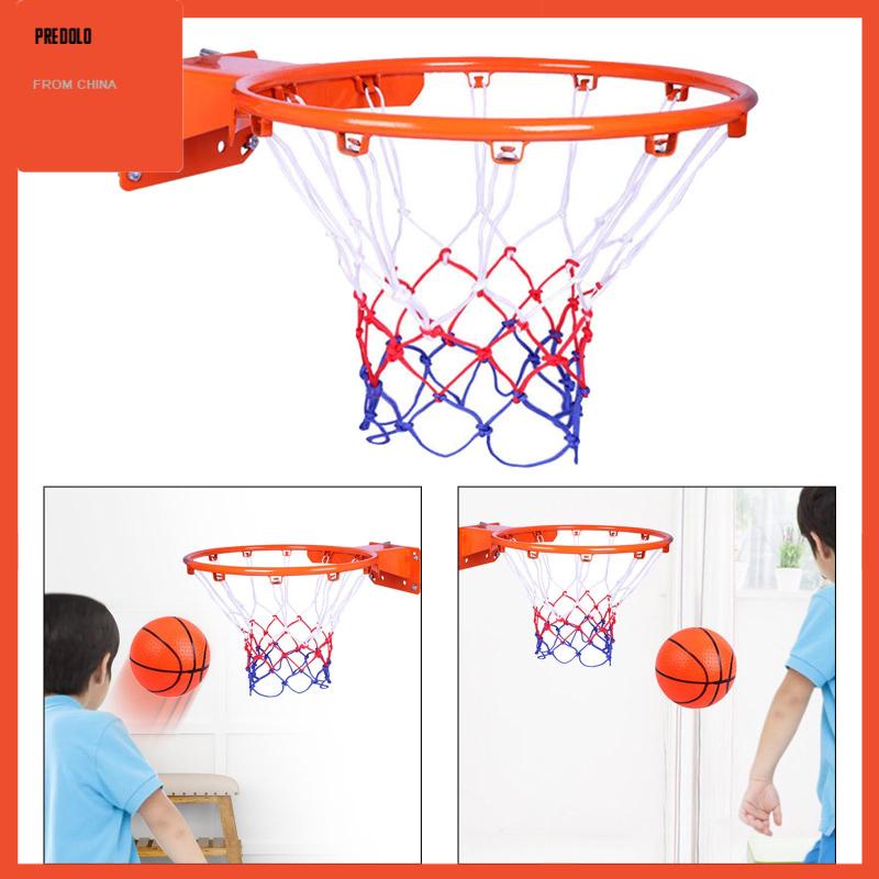 [Predolo] Set Ring Basket Dan Jaring Yang Dipasang Di Dinding Rangka Baja Gantungan Ring Basket