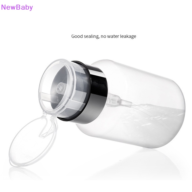Newbaby Botol Penghilang Kutek UV Gel Press Bottle Nail Art Bersih Kosong Pump Liquid ID