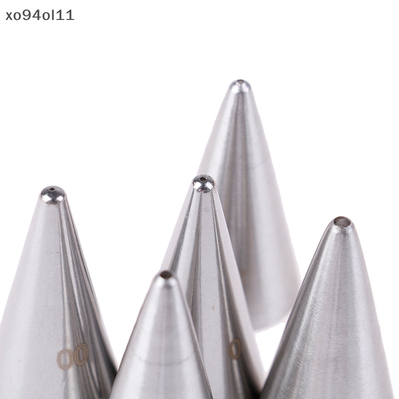 Xo 5Pcs Bulat Lubang Halus Icing Piping Nozzle Cream Tips Decorag Pastry Tools OL