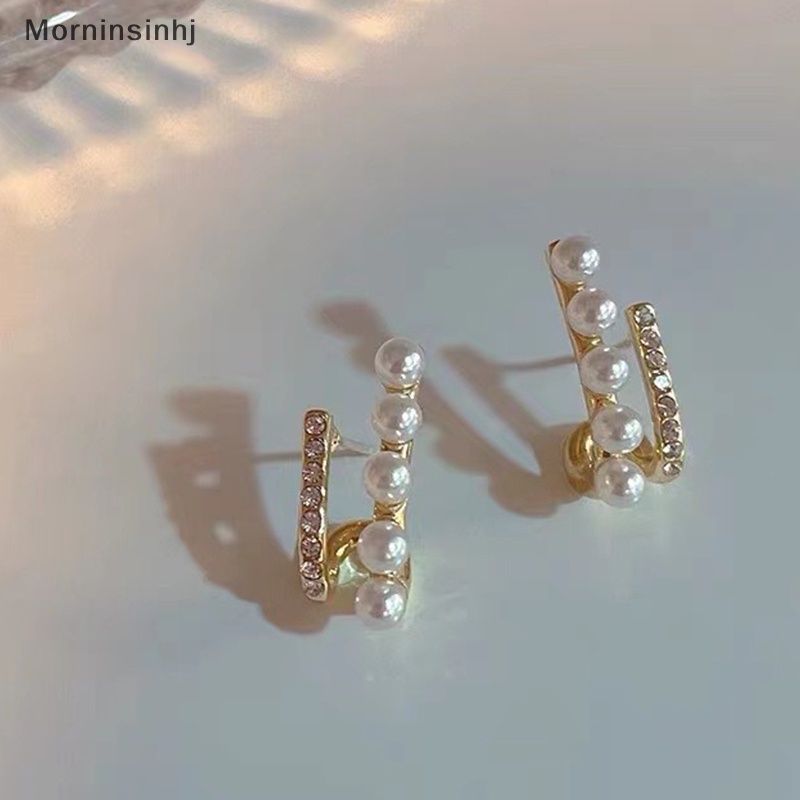 Mornin Anting Warna Emas Untuk Wanita Korea Mutiara Fashion Perhiasan Aksesoris Tidak Biasa Gadis id