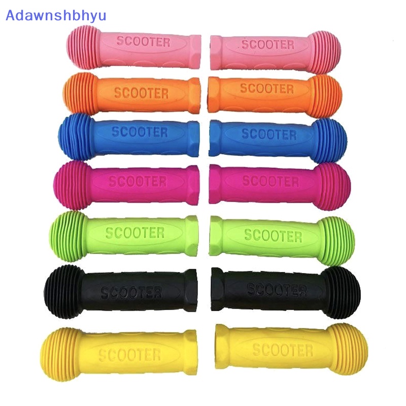 Adhyu Grip Karet Handle Pegangan Stang Sepeda Cover Anti-Selip Sepeda Roda Tiga Skateboard Scooter Untuk Anak Kids Biru Merah ID