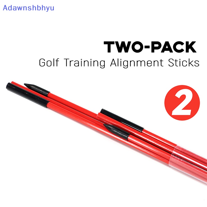 Adhyu 2Pcs Stik Indikator Arah Golf Portable Three-Fold Golf Training Sticks ID