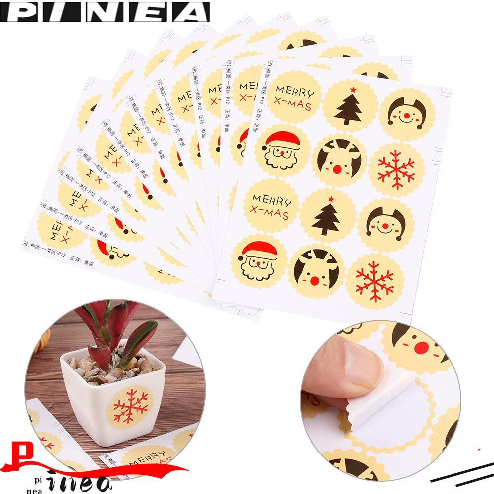 Stiker Segel Nanas Xmas Deer Snowflake Baking Seal Hadiah Diposting