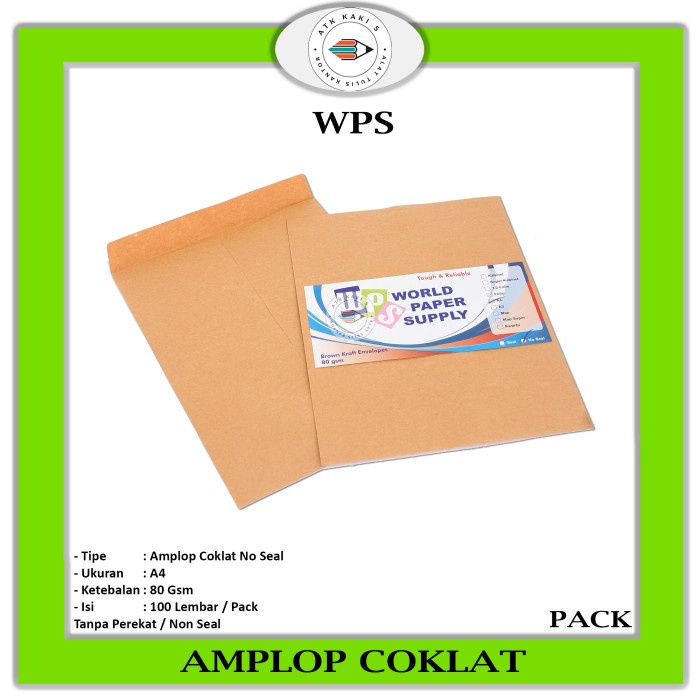 

Amplop Coklat Ukuran A4 WPS 30 x 22 cm