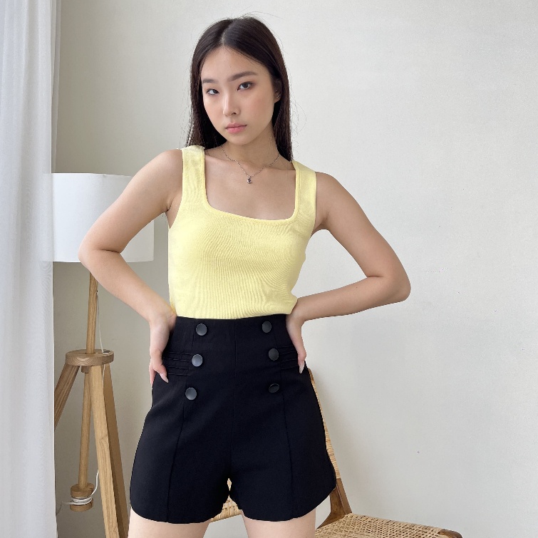 Flo Tank Top / Crop Top Wanita Korea / Tank Top Premium / Atasan Rajut