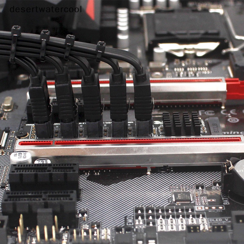 Deid M.2 NVME PCI-E PCIE X4 X8 X16 Ke 6port 3.0 SATA Adapter Kartu Riser III ASM1166 Martijn