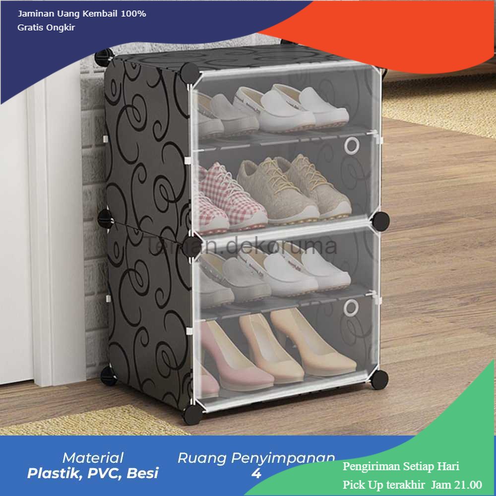 TD - DPR WEILIANG Rak Sepatu Sendal 4 Susun Shoe Shelf Cabinet - SSA8