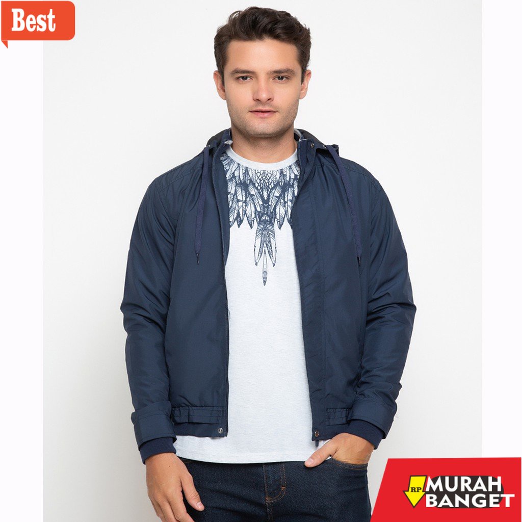 Jaket parasut pria terbaru- d&f Jaket pria parka - Parasut Navy