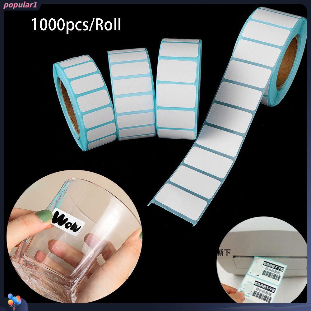 Populer 1000pcs /Roll Thermal Sticker Kartu Cetak Perlengkapan Tag Kosong Paket Label