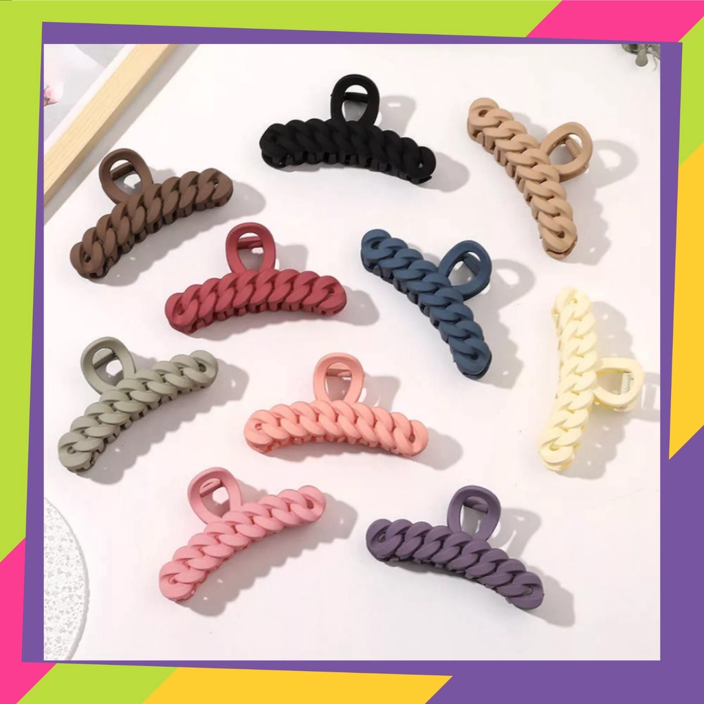 5076 / Paket usaha jepit rambut salon Korea model twist lebar 11cm isi 12pcs ( 1lusin )