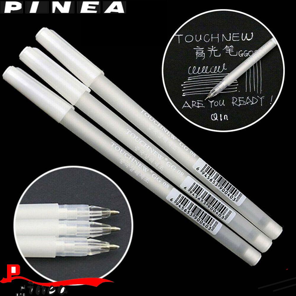 Nanas 5 Pcs 0.8 mm Putih Pen Sketsa Fine Liner Pen White Putih Penanda Garis Brightening Art Marker