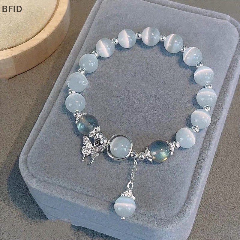 [BFID] Korea Fashion Imitasi Opal Gelang Sederhana Liontin Gelang Ins Moonstone Kristal Manik Bulan Liontin Gelang Perhiasan Hadiah [ID]