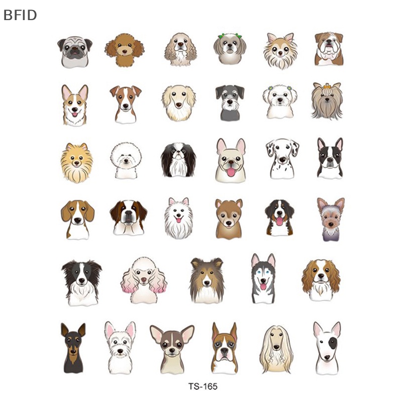 [BFID] Stiker Nail Art 5D Timbul, Stiker Kuku Anjing Puppy Untuk Pecinta Anjing &amp; Kucing [ID]