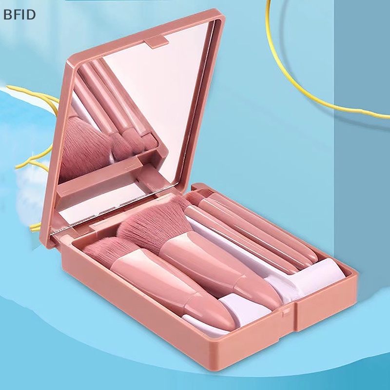 [BFID] Kuas Kabuki Makeup Mini Set Mirror Soft Foundation Bedak Eyeshadow Brush Kit [ID]