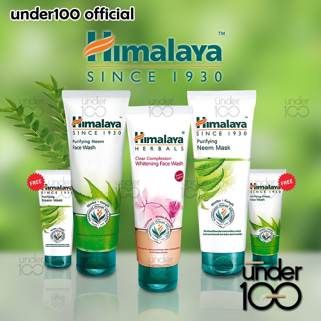 ❤ Under100 ❤ Himalaya Purifying Neem Face Wash | Purifying Neem Mask | Whitening Face Wash 100 ml | BPOM