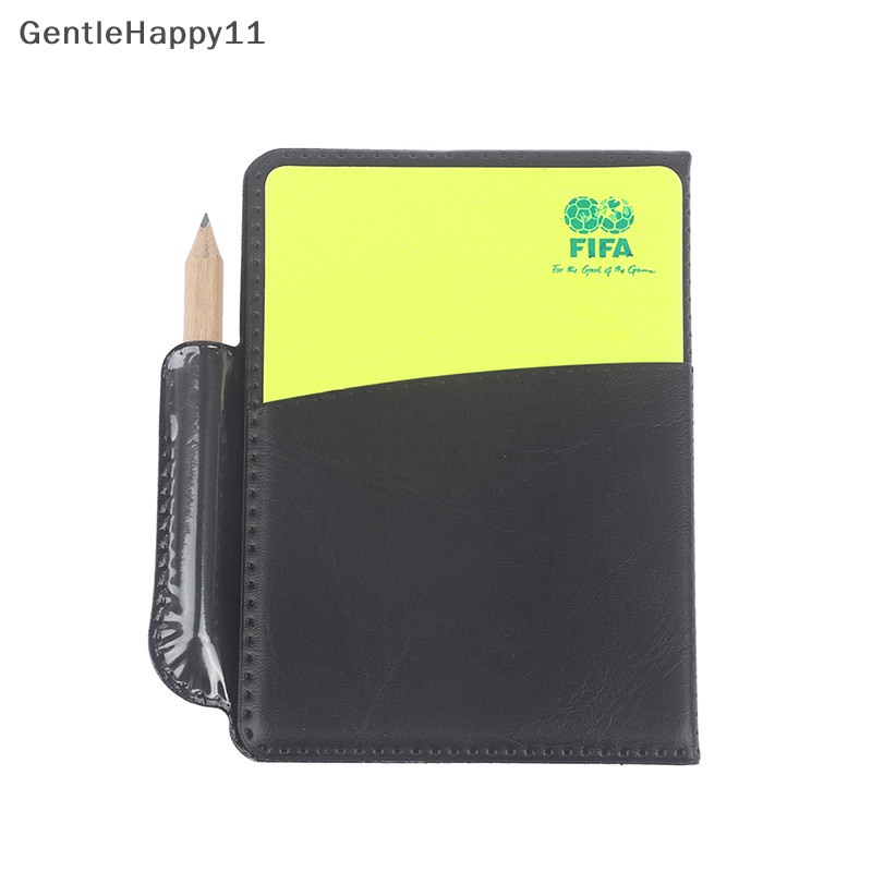 Gentlehappy Sport Football Sepak Bola Wasit Dompet Notebook Dengan Kartu Merah Dan id Card Kuning