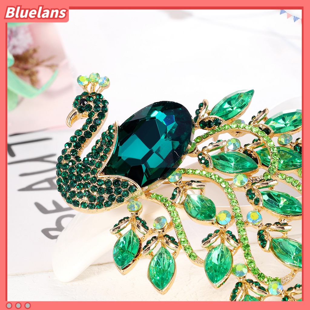 [BLS] Retro Merak Hijau Korsase Paduan Bros Hewan Bertabur Berlian