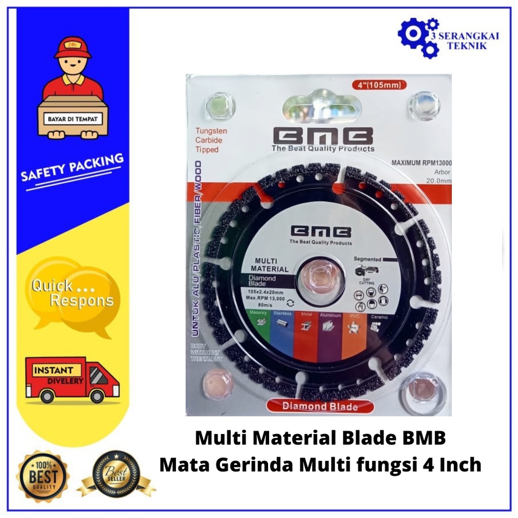 Multi Material Diamond Blade BMB 4 inch Mata Gerinda Multi Fungsi