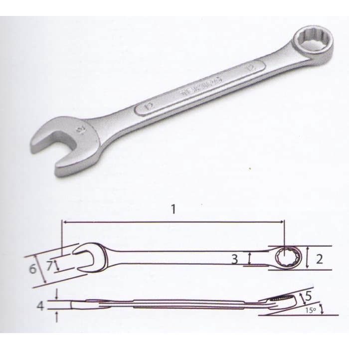 Tekiro Kunci Pas Sunk Panel 12X14 mm / Open End Wrench