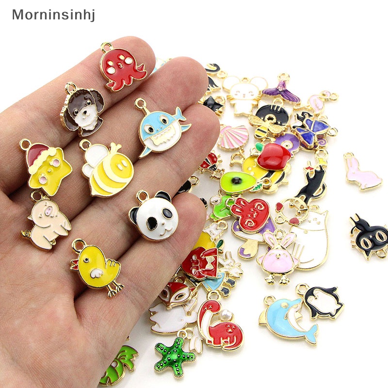 Mornin 80Pcs Hewan DIY Gelang ChPendant Aksesoris DIY Membuat Perhiasan Kalung id