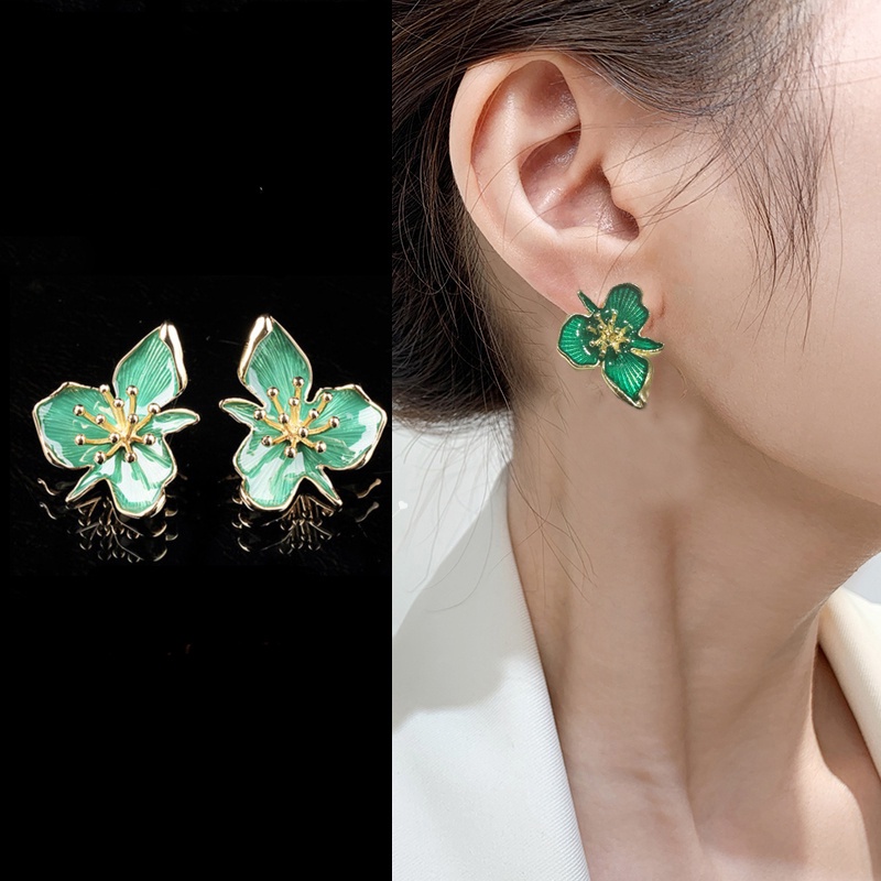 Anting Giwang Telinga Lapis Perak S925 Korea Untuk Aksesori Wanita Gadis Manis