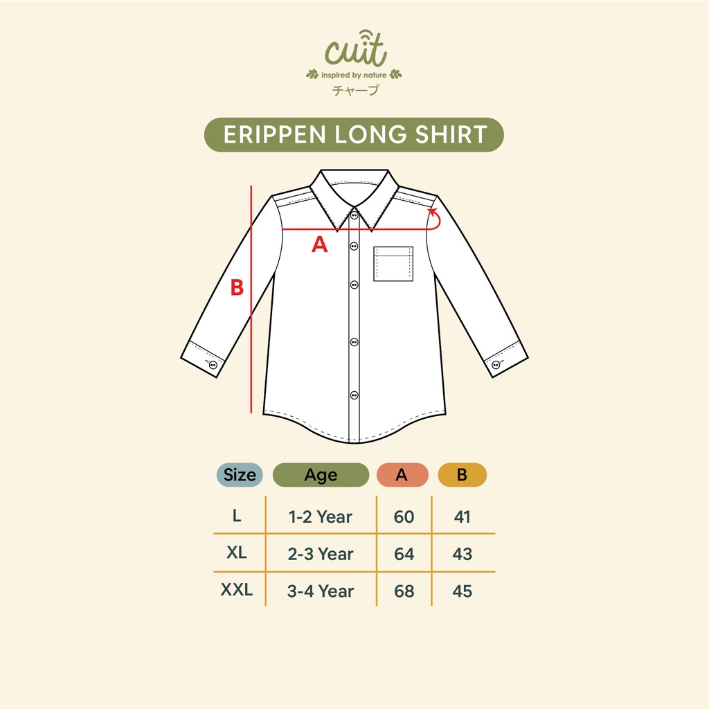 Cuit Baby Erippen Button Long Shirt | Kemeja Anak