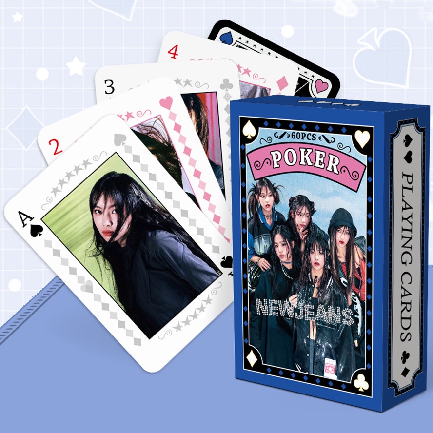 60pcs /box Hitam-PINK BT-S TWICE Poker Card STRAY KIDS TXT NJ Kpop Kartu Bermain