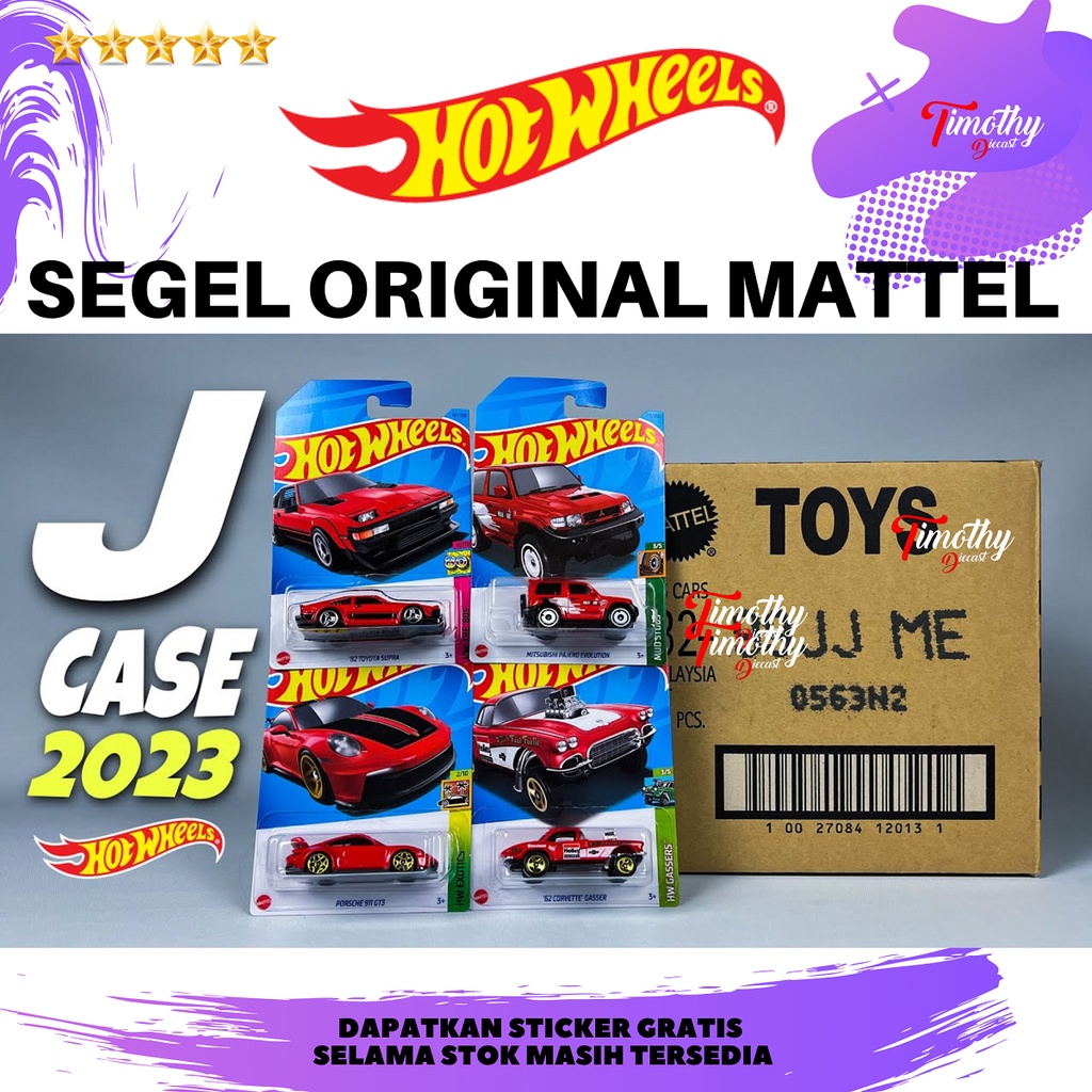 Hot Wheels Grosir Kartonan Box J 2023 Isi 72Pcs Segel SNI Original