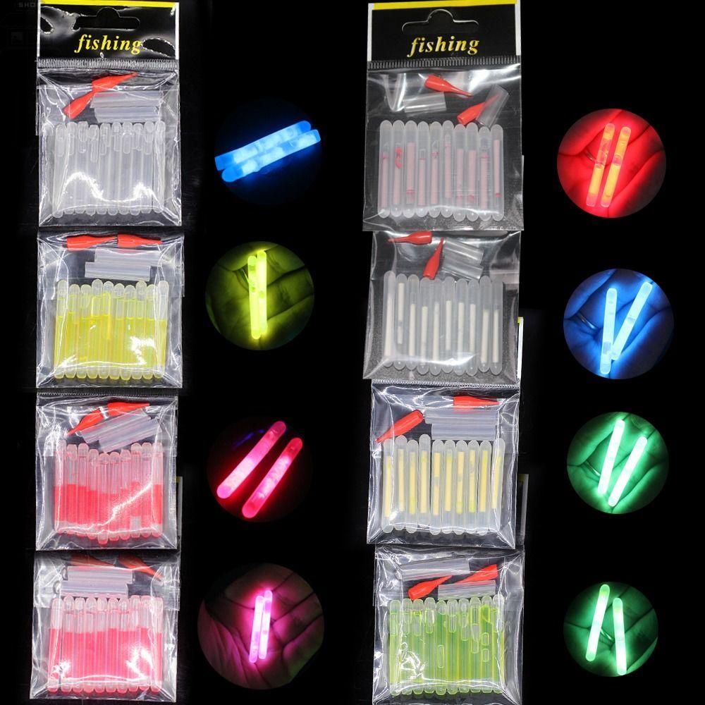 AUGUSTINA Agustinina Pelampung Pancing Malam Memancing Dark Light Sticks Glow Stick Lampu Kimia Aksesoris Pancing Clip On Fishing Rod Tongkat Lampu Pancing