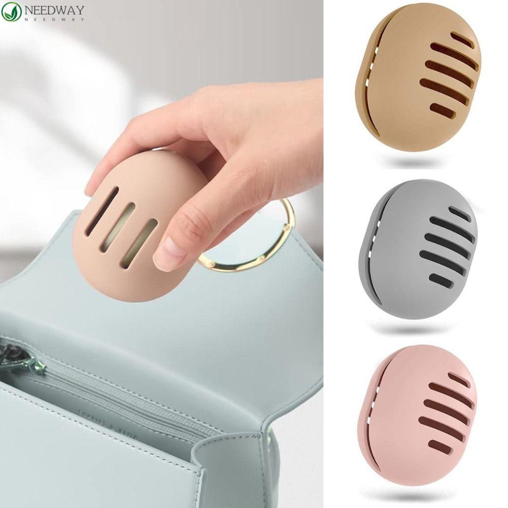 NEEDWAY Needway Puff Tempat Pengeringan Reusable Silicone Travel Ventilated Case Beauty Egg Stand Alat Makeup Kosmetik Puff Case