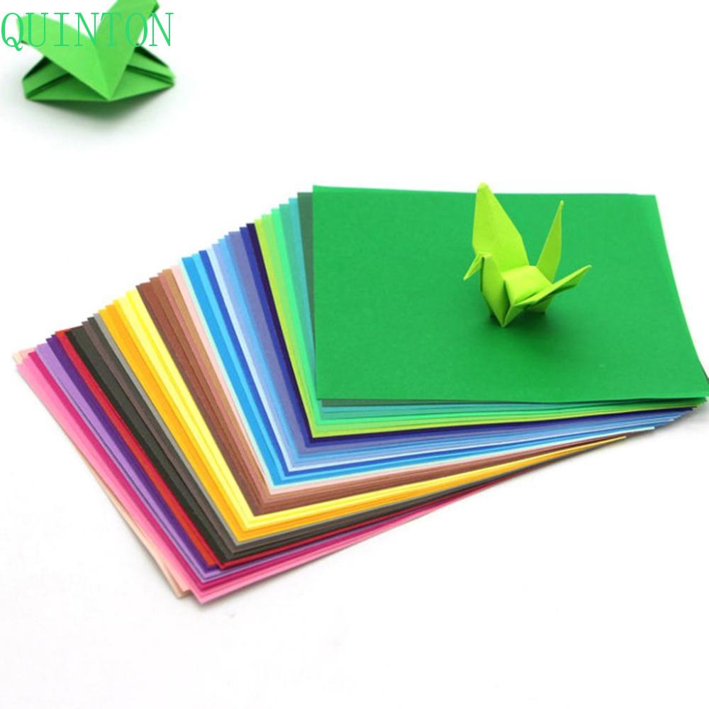 QUINTON Kertas Craft 50warna/pack10 /15 /20 cm Kertas Kartu Warna Solid Kado Anak Origami