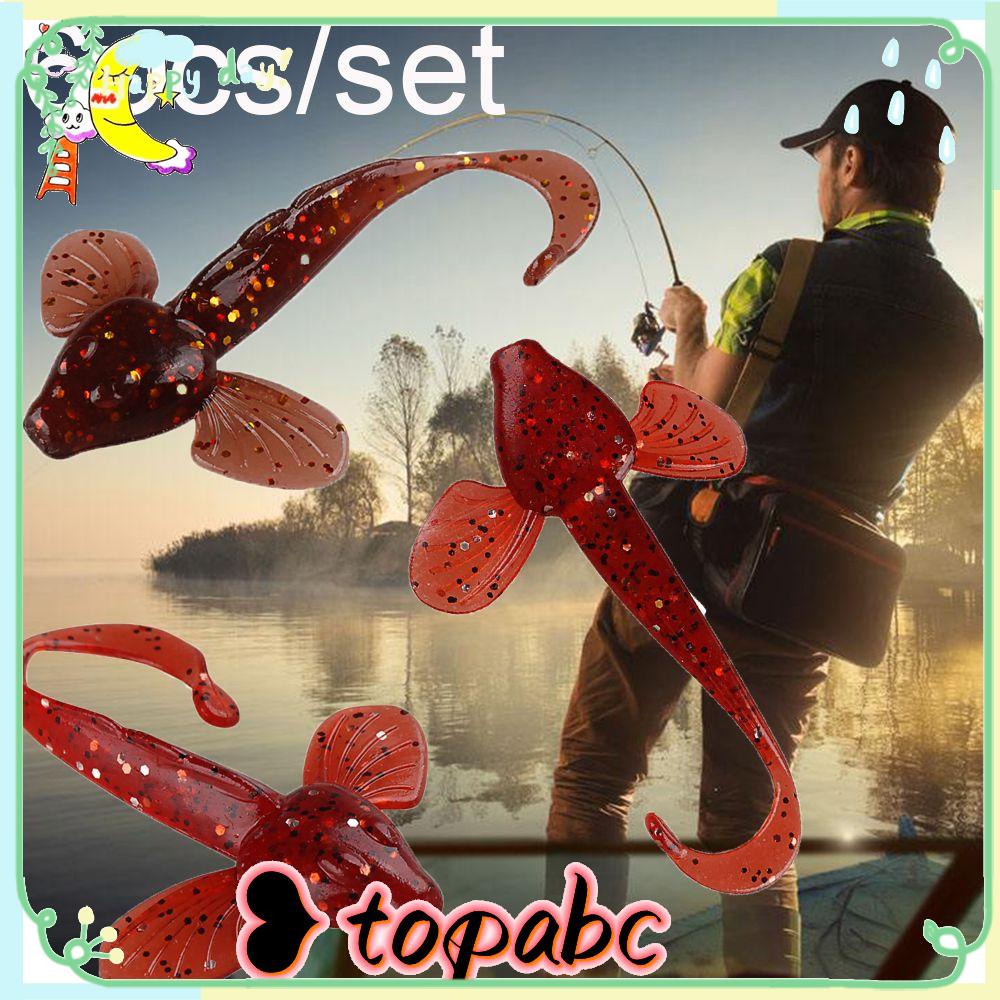 TOP 6pcs /Set Umpan Pancing Maggot Jigging Silikon Sirip Buatan Udang Lembut